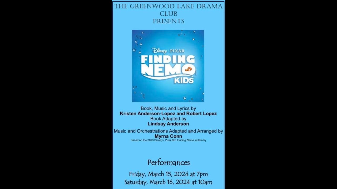 Finding Nemo Kids  - 2024 Greenwood Lake Middle School - Full Version