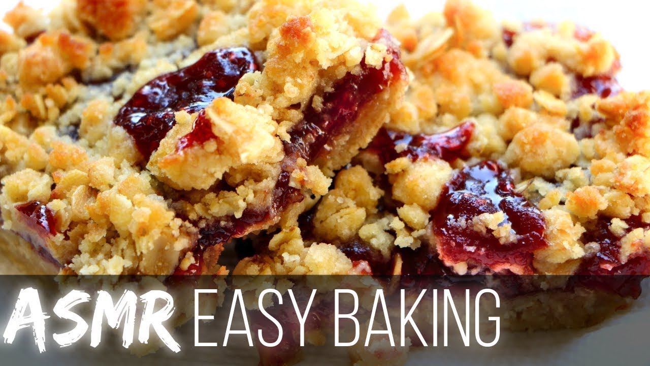 (Whisper) BEST Raspberry Oat Crumble Bar Recipe Ever