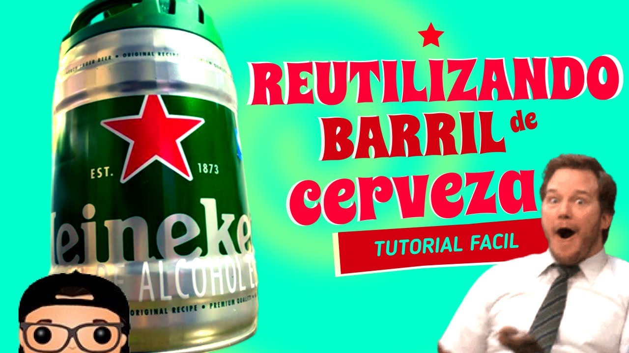 COMO REUTILIZAR BARRIL DE CERVEZA DE 5 LITROS