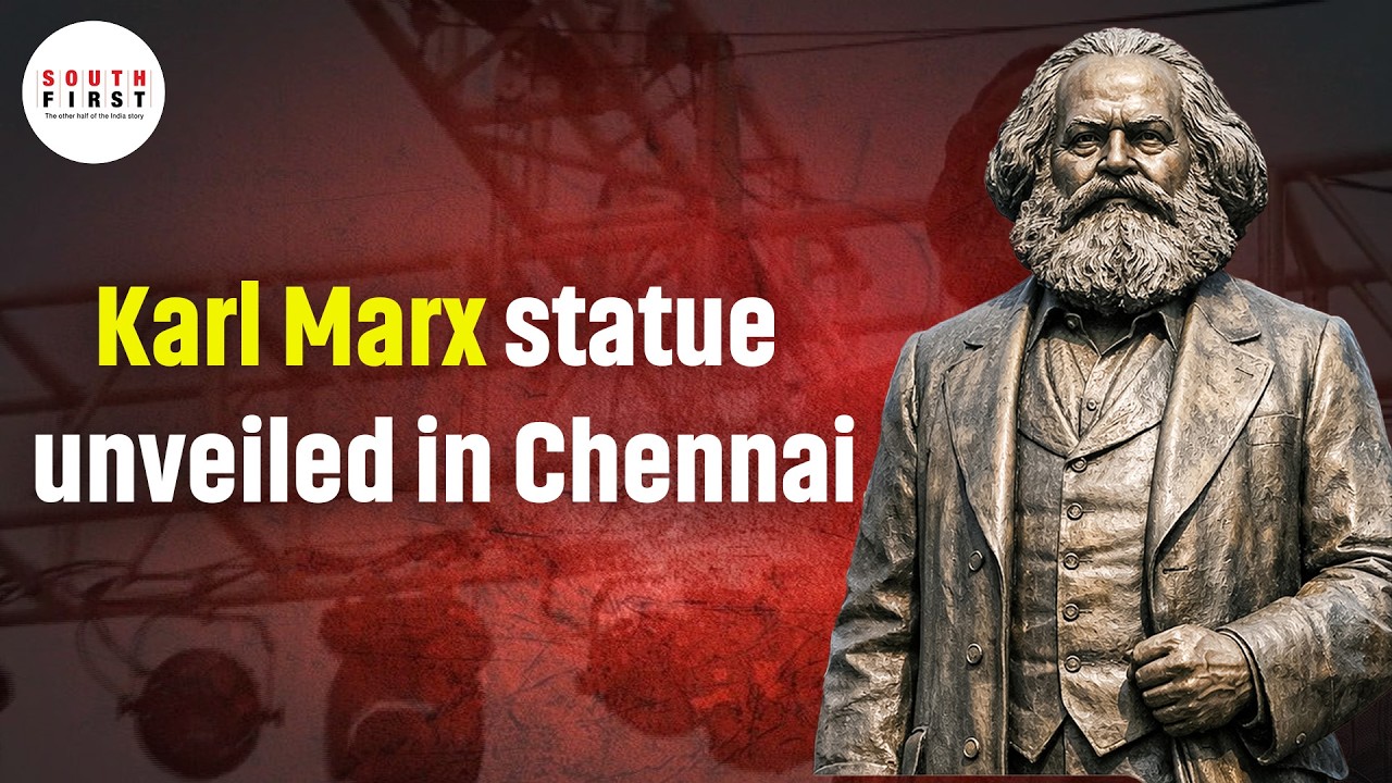 M.K. Stalin inaugurates Karl Marx statue at Connemara Library in Chennai