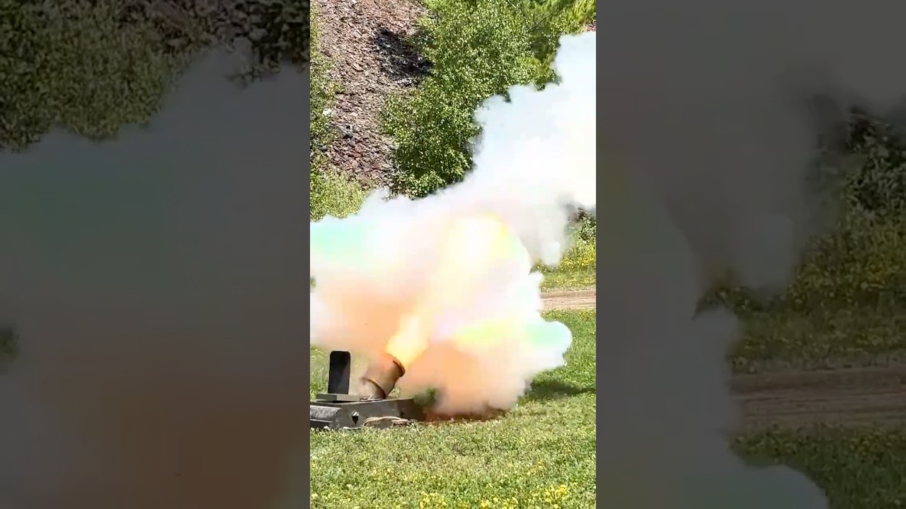 24 pound Coehorn Mortar at firing a 24 pound solid shot #artillerypieces #civilwar #mortar