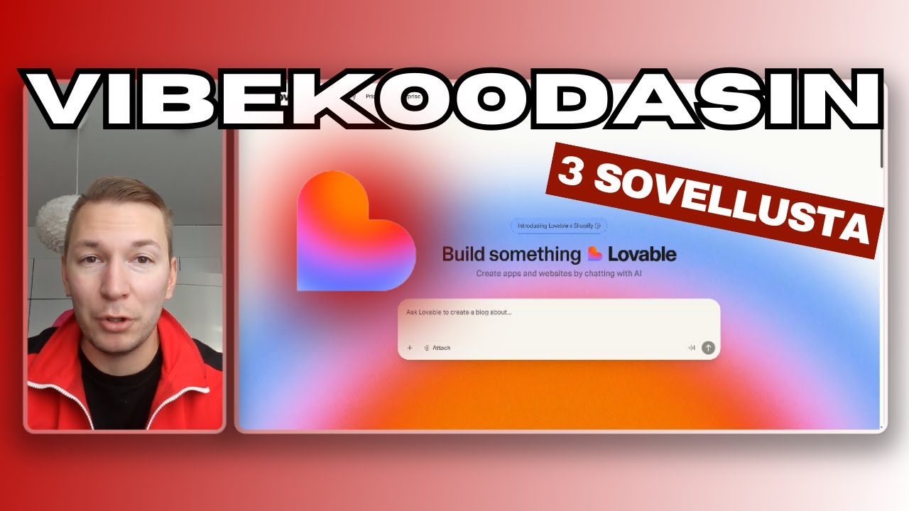 Vibekoodasin 3 sovellusta Lovablella