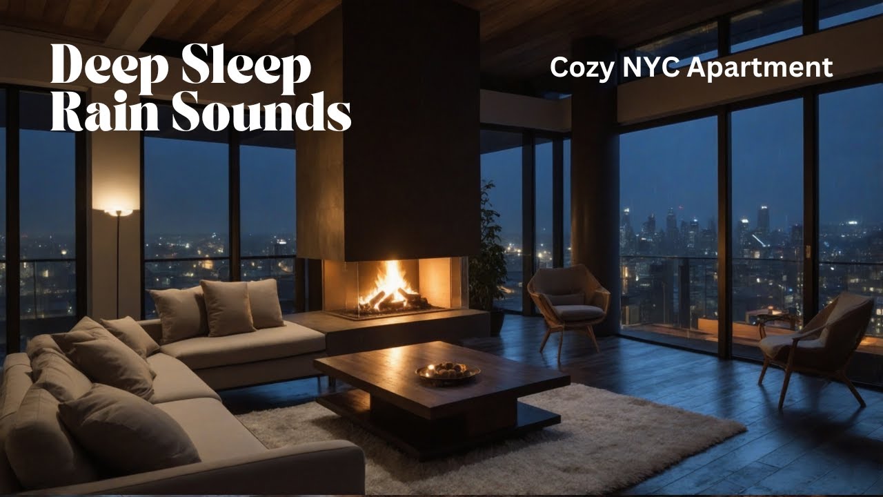 Cozy Rain & Fireplace Sounds | Relaxing LoFi Sleep Ambience for Relaxation, Studying & Stress Relief