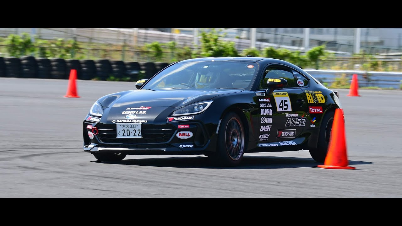 ジムカーナの忙しさが判るinCAR動画・BRZ編　2画面バージョン＃gymkhana　#ジムカーナ　#BRZ　＃筑波サーキット