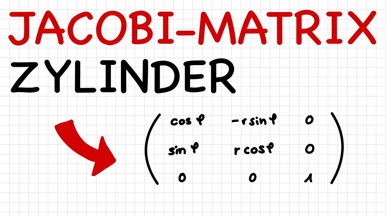 🇩🇪 Jacobi-Matrix in Zylinderkoordinaten | Ableitungsmatrix, Funktionalmatrix