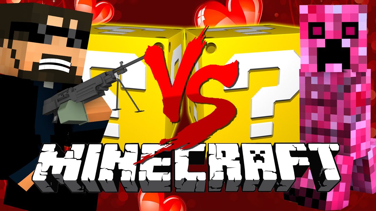 Minecraft: VALENTINES LUCKY BLOCK CHALLENGE | TARGET PRACTICE!!