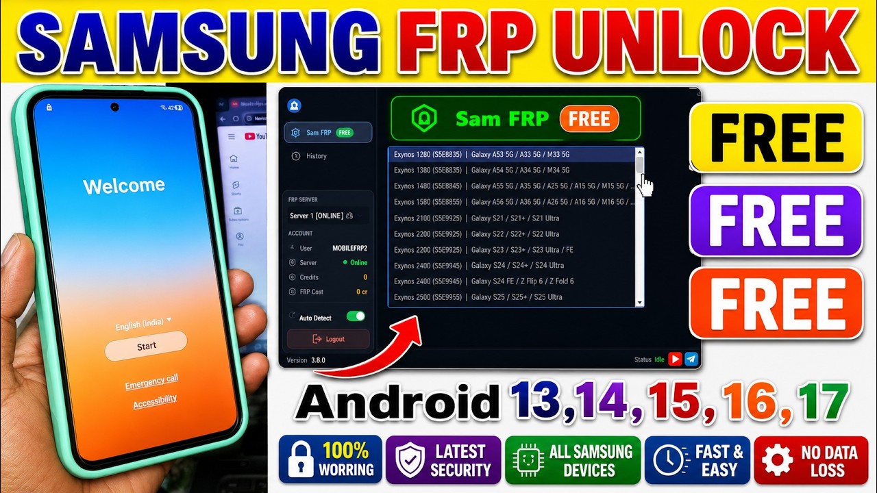 Samsung Exynos FRP 2026 | Lifetime Free Tool Download & Installation | Samsung FRP Unlock One Click
