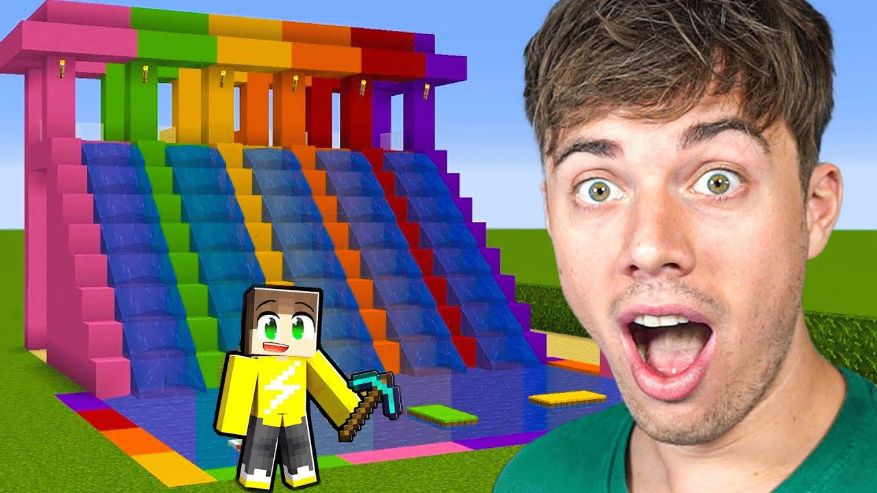 BOUW Je Eigen WATER PRETPARK CHALLENGE In Minecraft!
