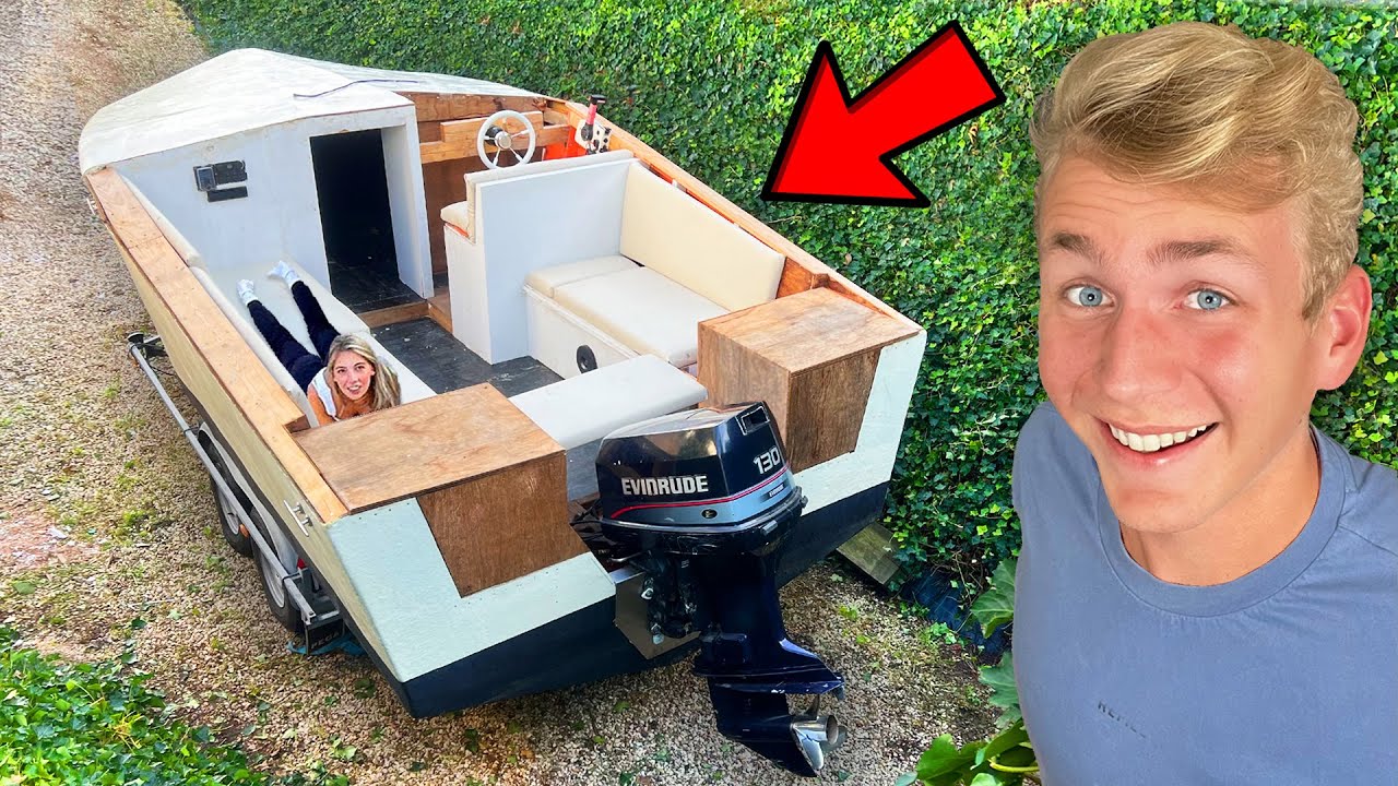EINDELIJK VERDER MET BOOT BOUWEN! (de motor moet er af...) #21