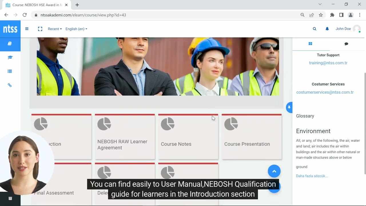 NEBOSH HSE Award in Managing Risks and Risk Assessment at Work -Demo