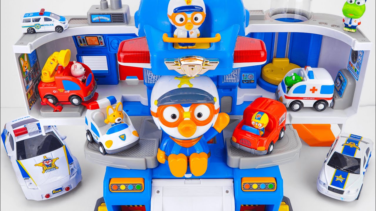 63 Minutes Satisfying With Unboxing Pororo Transformation Police Headquarters Playset | PoPoro ASMR