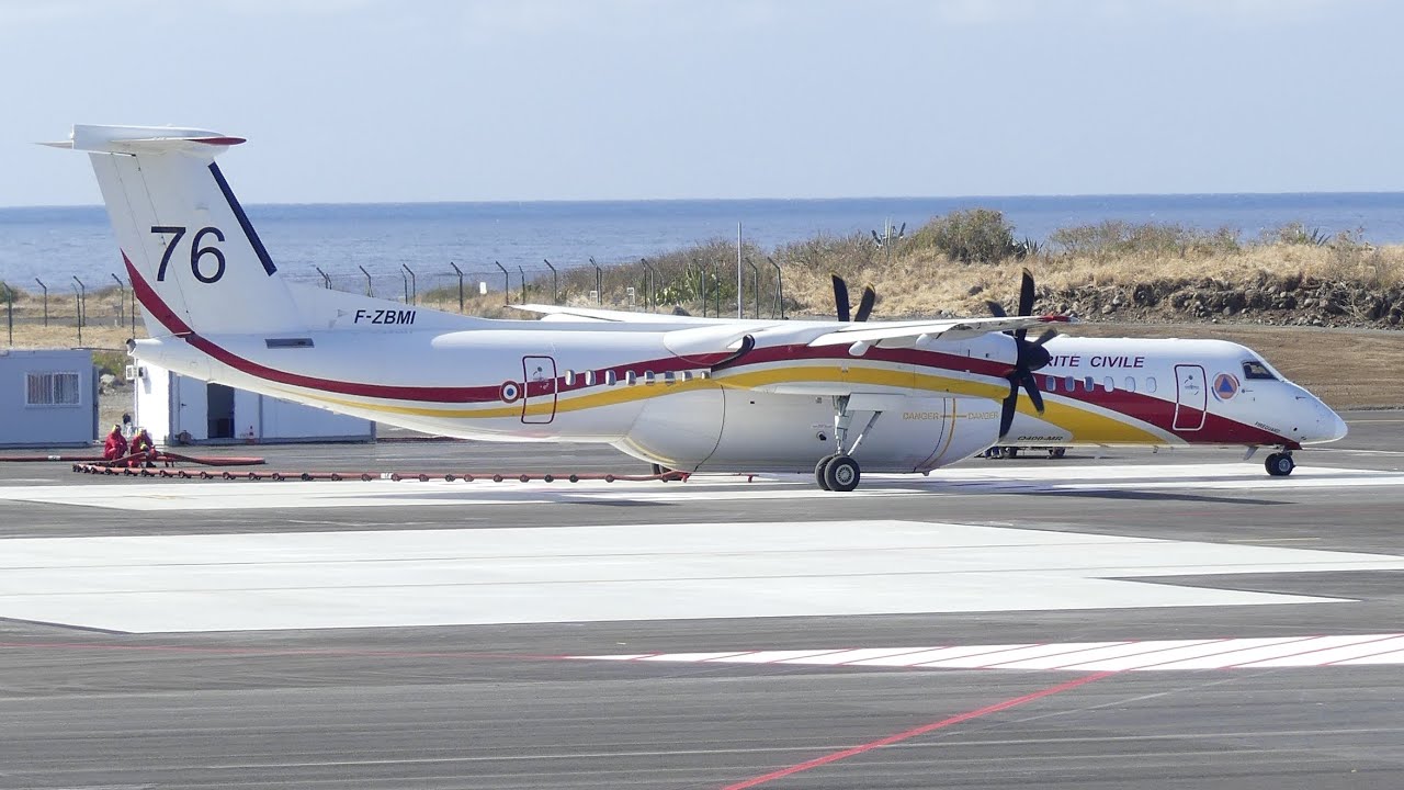 DASH 8 Q400-MR/-SECURITÉ CIVILE/F-ZBMI/ MILAN76 /- Réunion Island