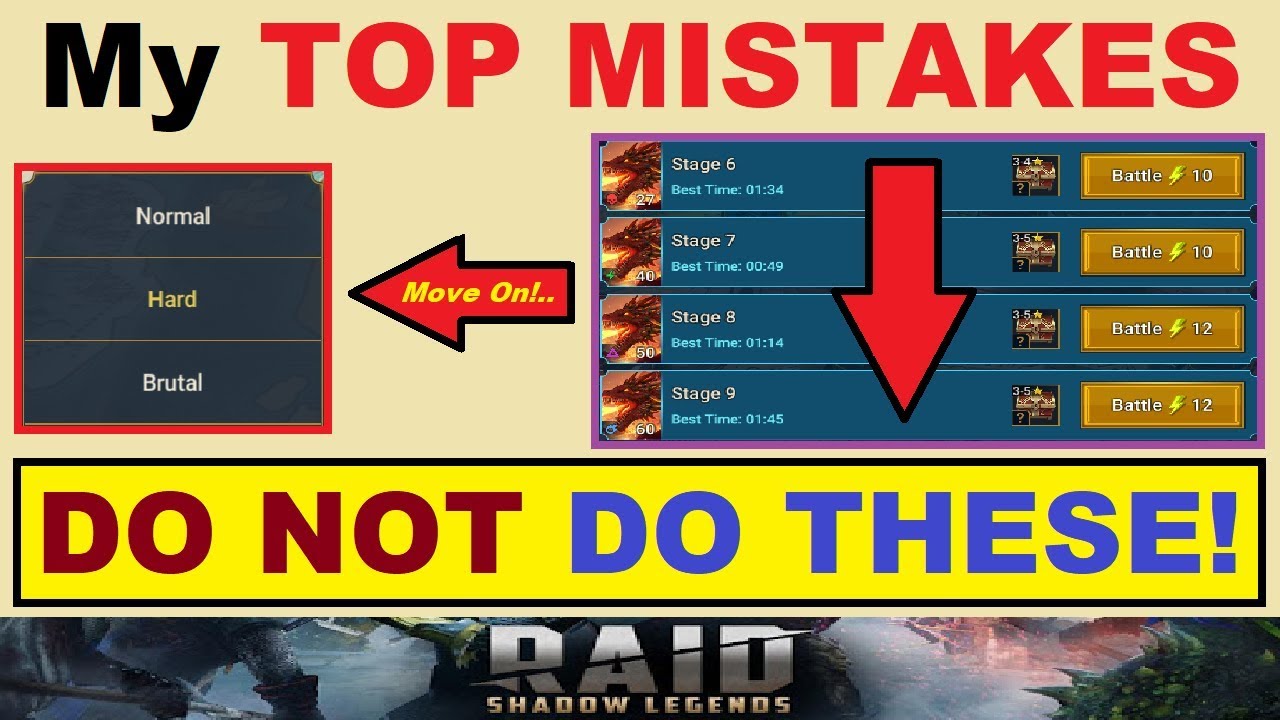 My ~TOP MISTAKES~ in RAID: Shadow Legends after 1 Year of Playing.. (*DO NOT* Do These!..)