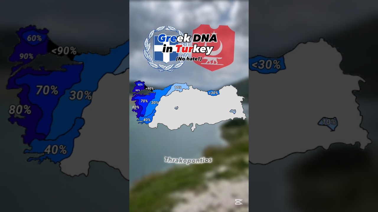 Greek DNA in Turkey #greece #turkey #dna #percentage #history #map #mapping #geography #geopolitics