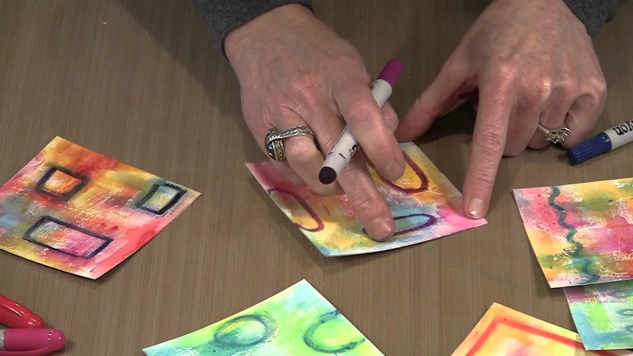 Art Cards Revisited: Adding Distress Crayons by Joggles.com