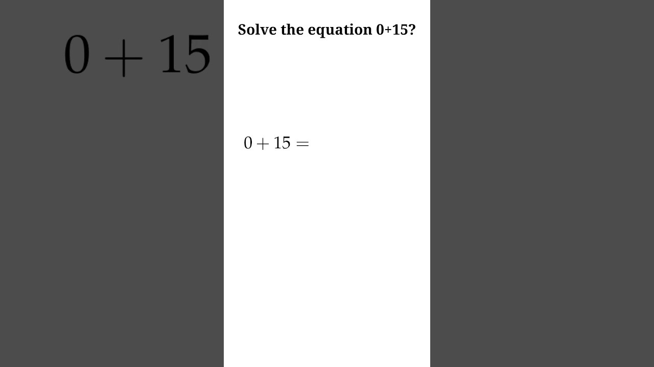 Solution to 0+15