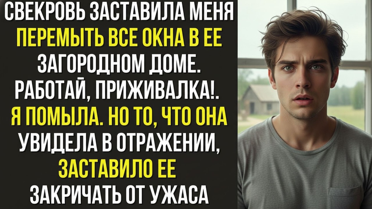 Свекровь заставила меня перемыть все окна в ее загородном доме   Работай, приживалка!  Я помыла