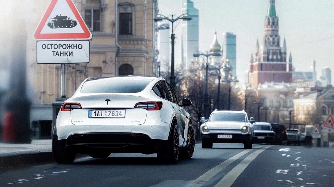 Tesla Full Self-Driving in RUSSIA! (unlocked by hacker)