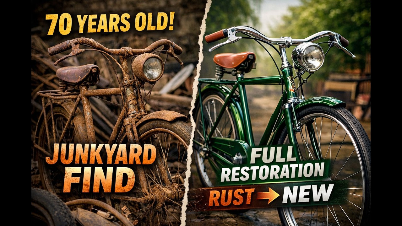 70 Years of Rust Restored: 1952 Raleigh Roadster Bicycle Transformation