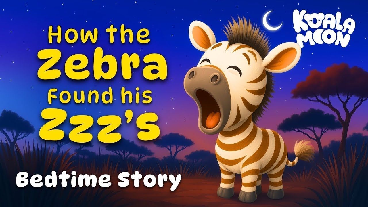 How the Zebra found his Zzz's 😴 Calming Bedtime Story for Kids ✨ By Koala Moon