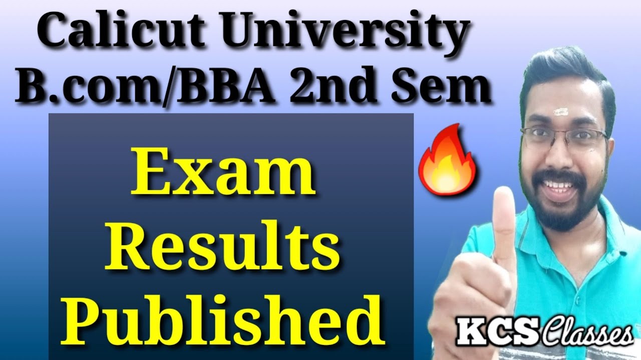 Calicut University B.com/BBA 2nd Sem Exam Results Published |KCS classes 