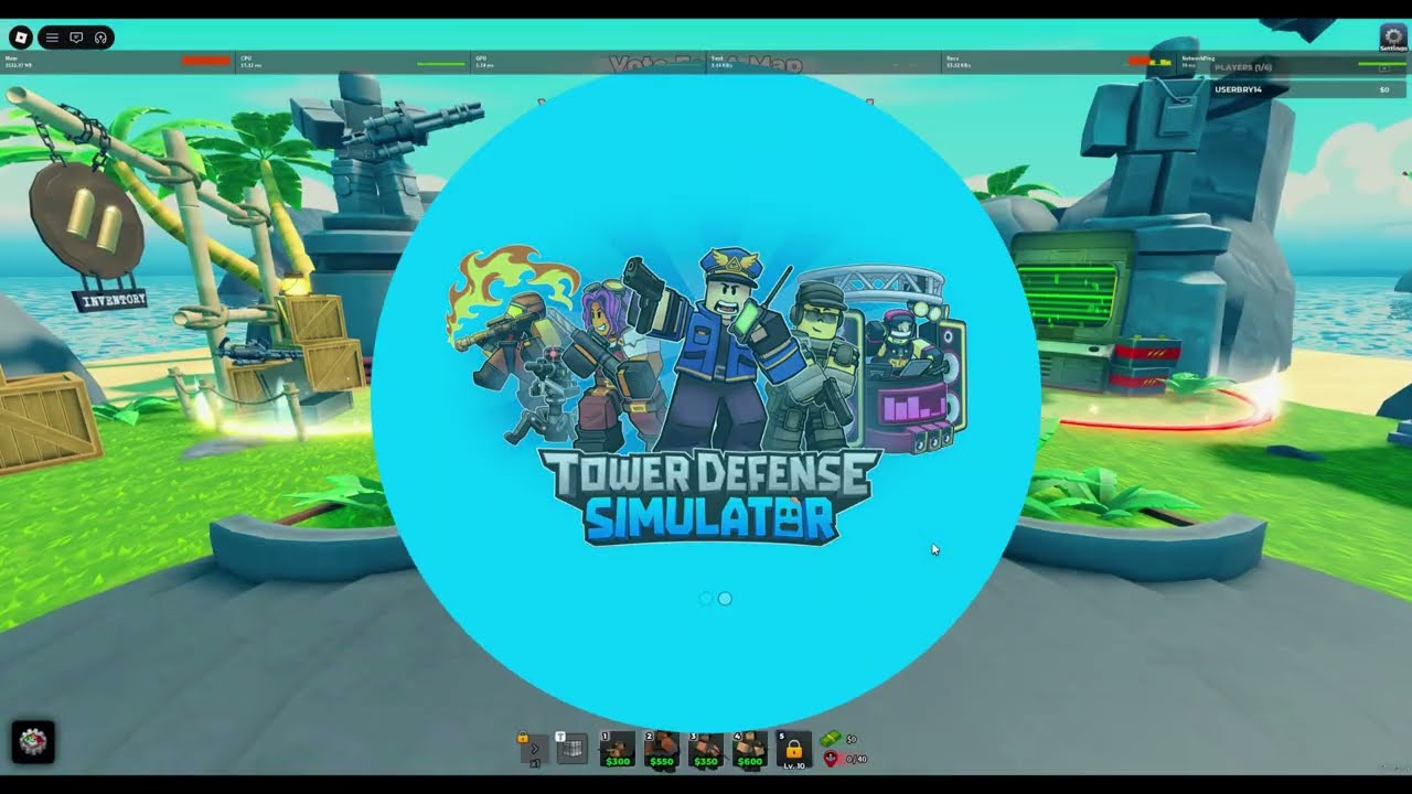 playing Tower defense sim