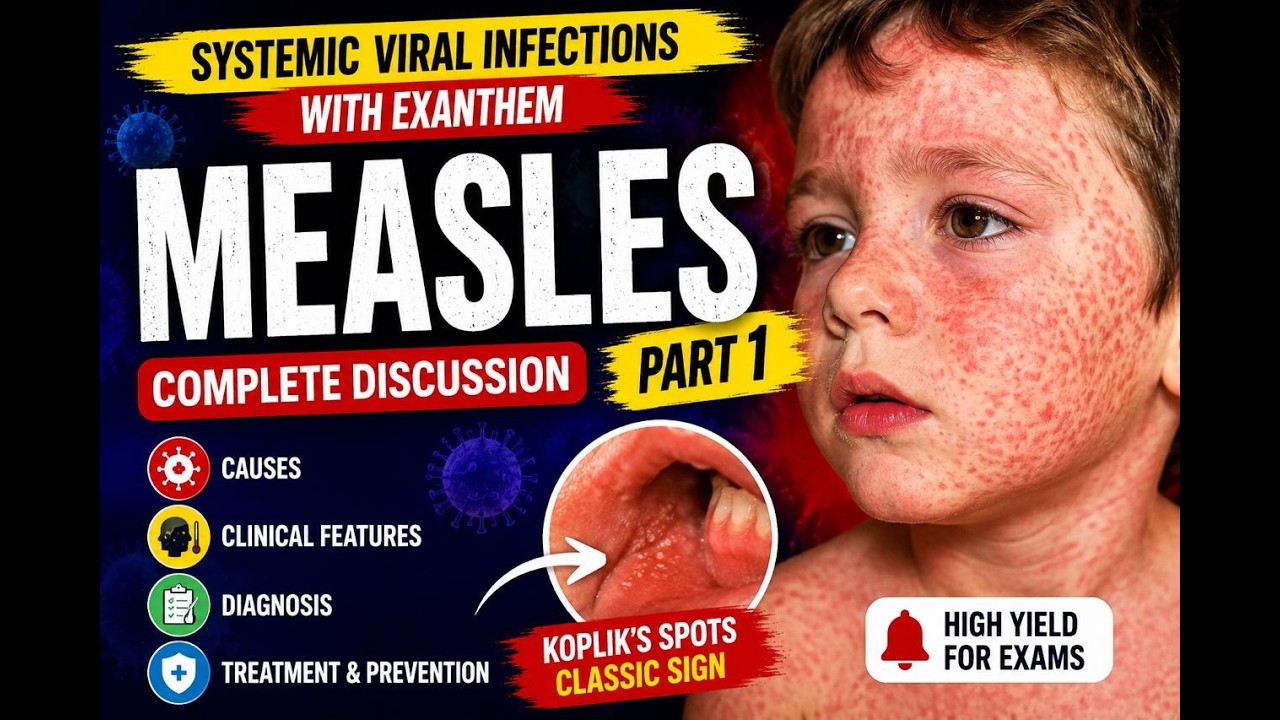 Systemic Viral Infections with Exanthem: Measles | Symptoms, Diagnosis & Prevention | Part 1