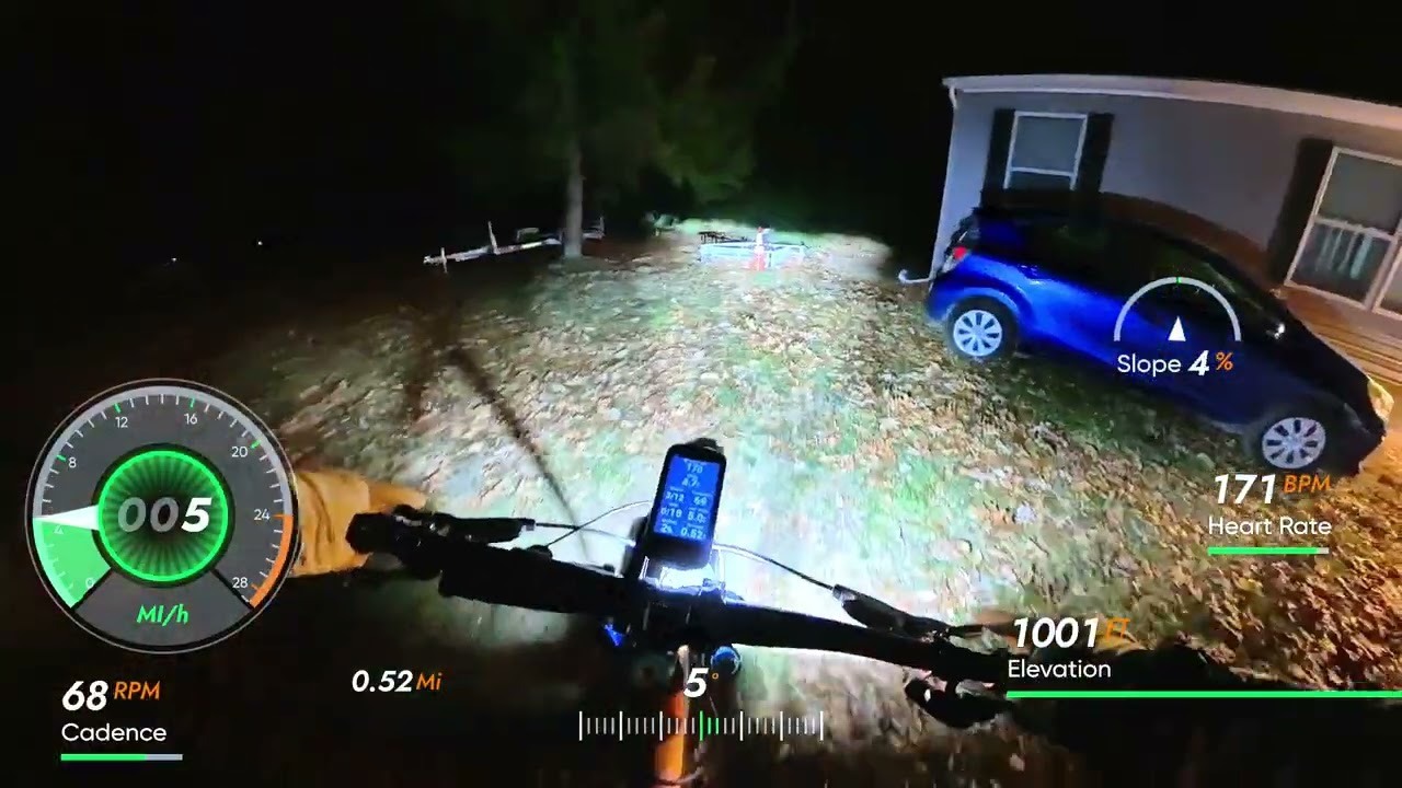 1st night ride on my property