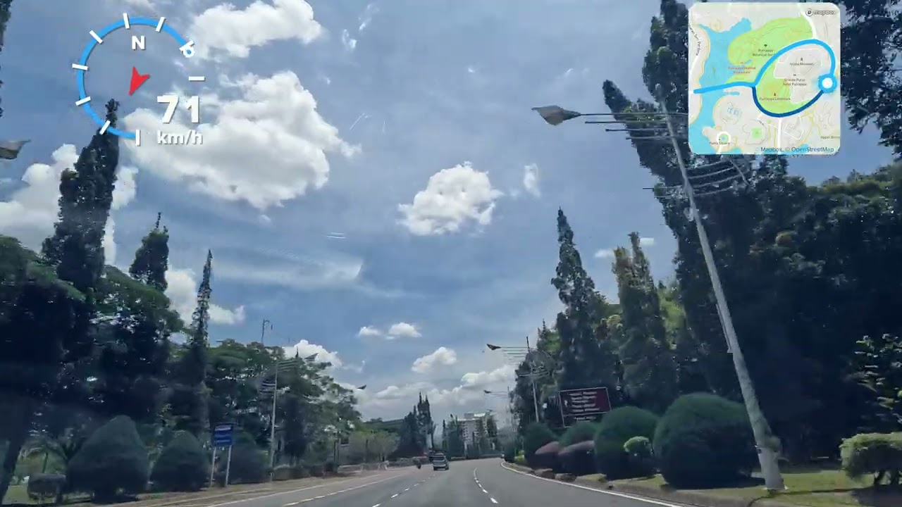 [4K Video] Full drive around the world's largest roundabout Putrajaya, Malaysia -  3.4km distance