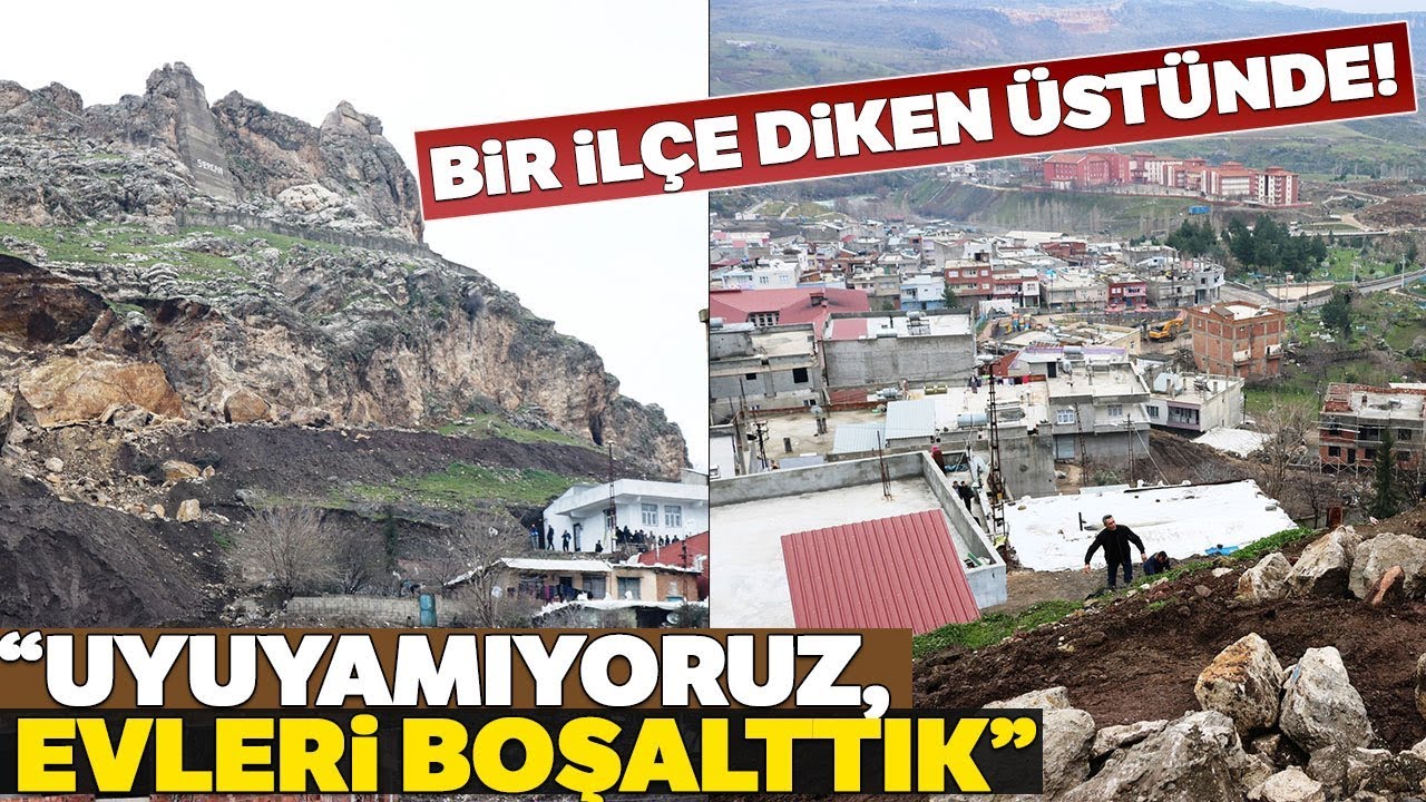 Çermik’te Kayalar Mahalleye Yuvarlandı