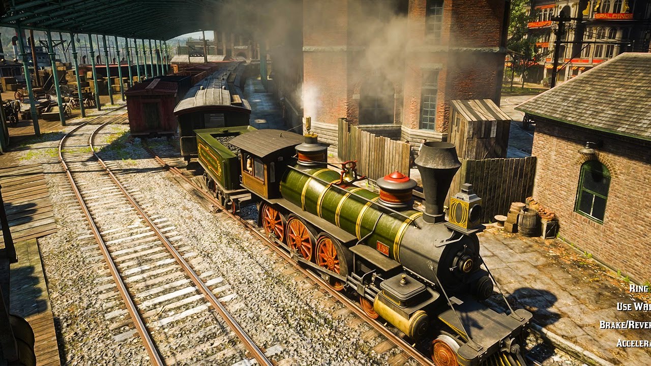RDR2 Train Ride: Running a 4-6-0 'Ten-Wheeler'  Locomotive