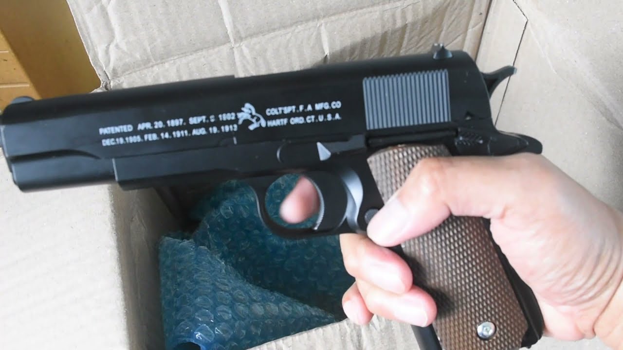 Air Soft BB Gun C.1911A ( Review & Test )
