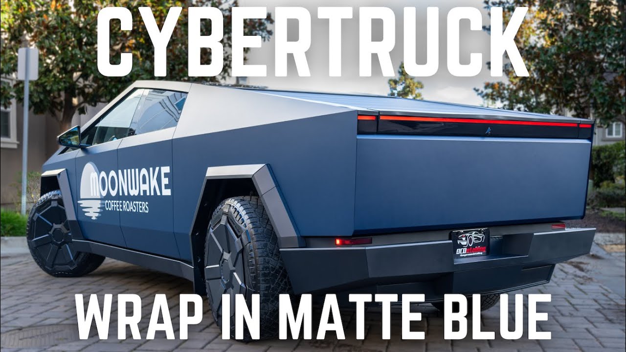 CYBERTRUCK — МАТОВЫЙ СИНИЙ — оклейка матовой виниловой пленкой 3M 2080 Matte Indigo