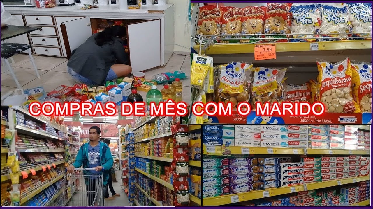 COMPRAS DE MÊS COM MEU MARIDO. 😍😍😉😉😉🤗🤗🤗👦👧