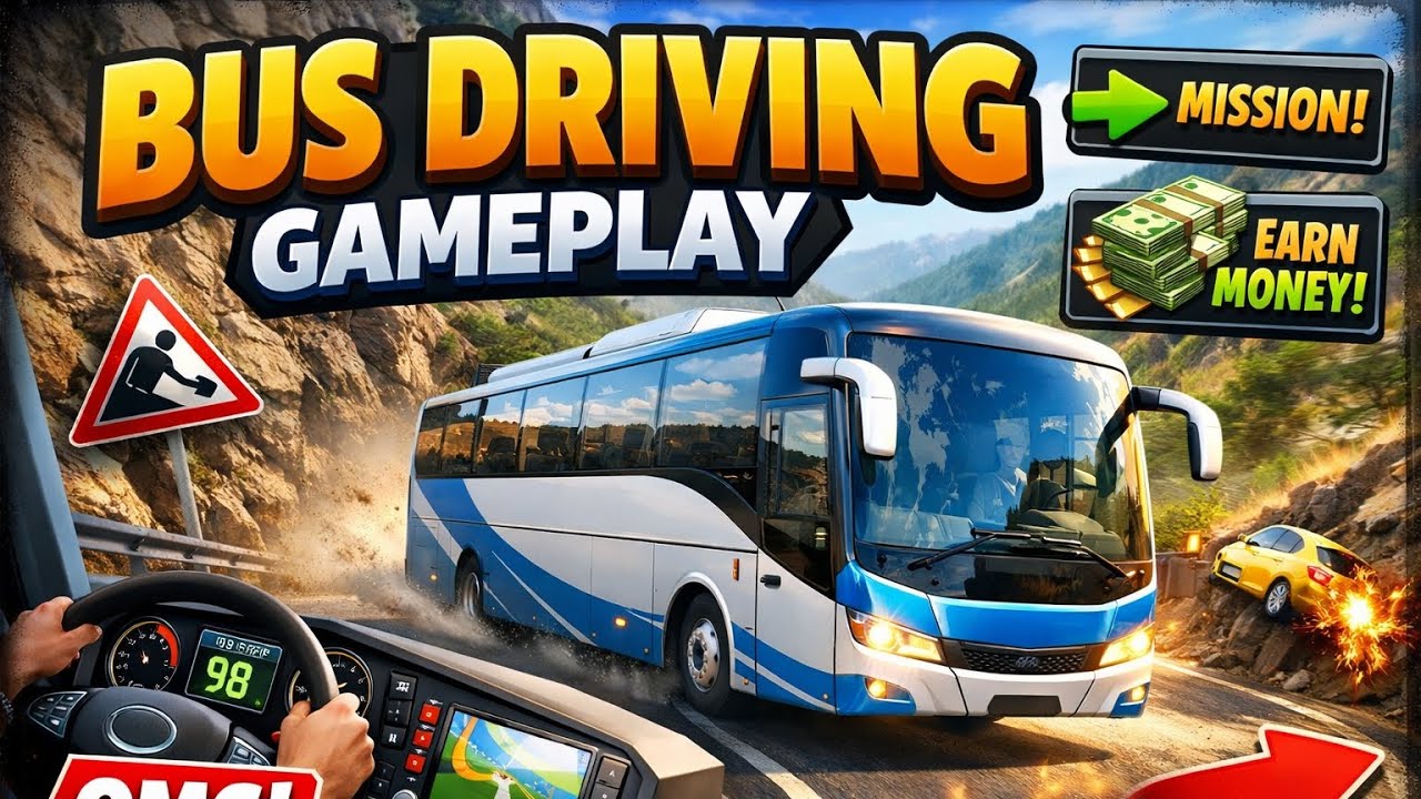 Indian Bus Driving Gameplay video in hindi 