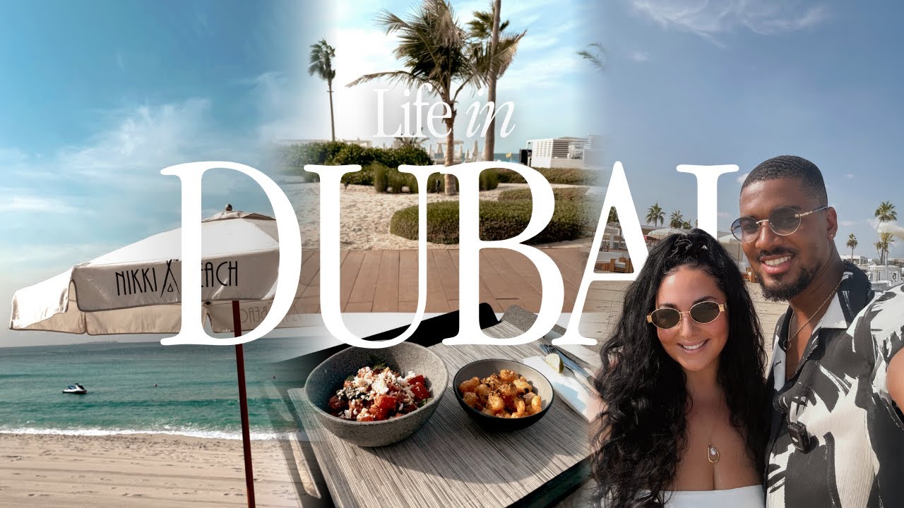 LIVING IN DUBAI VLOG / Nikki Beach Work Day & Trying Cheeseburger Spring Rolls at Cheesecake Factory