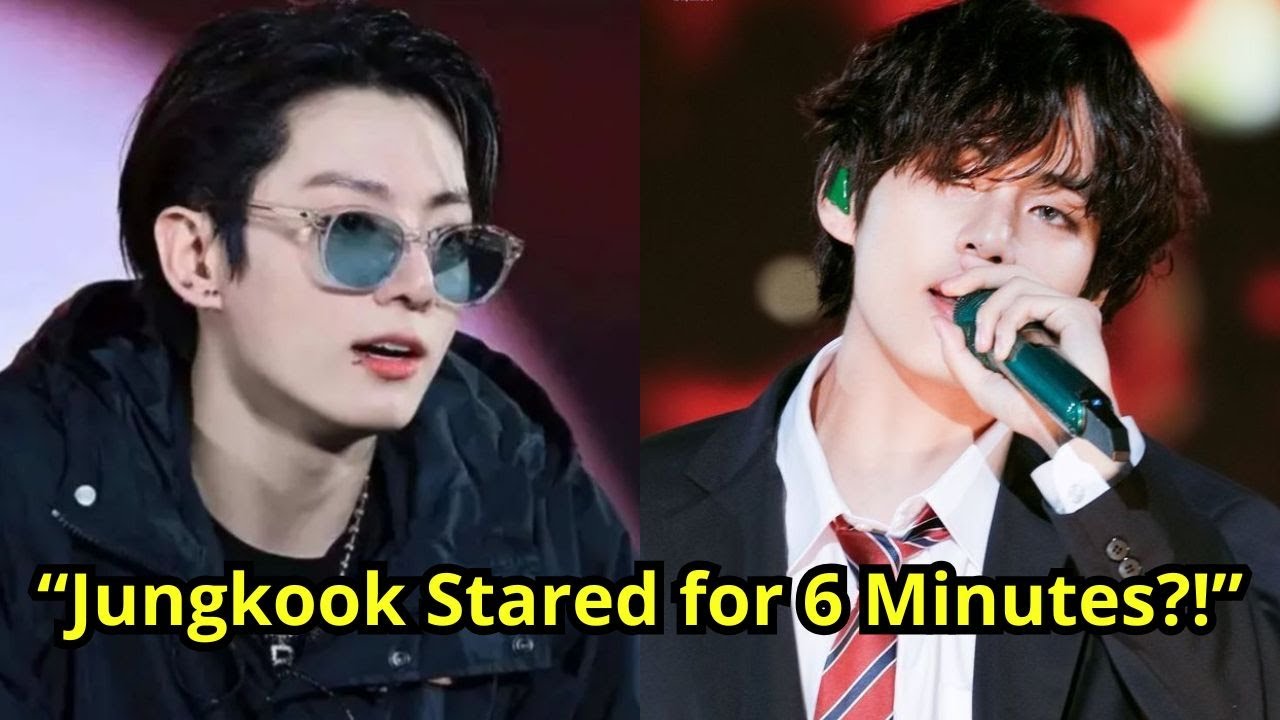 Jungkook Caught on Camera Staring at Taehyung for 6 Minutes Without Blinking While Taehyung Sang....