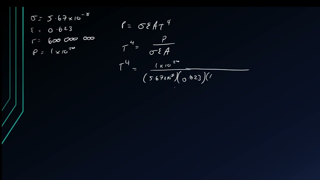 Physics 12.33: Stefan-Boltzmann Law: Example