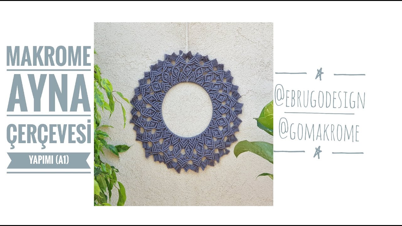 MAKROME AYNA YAPIMI / MACRAME MIRROR DIY