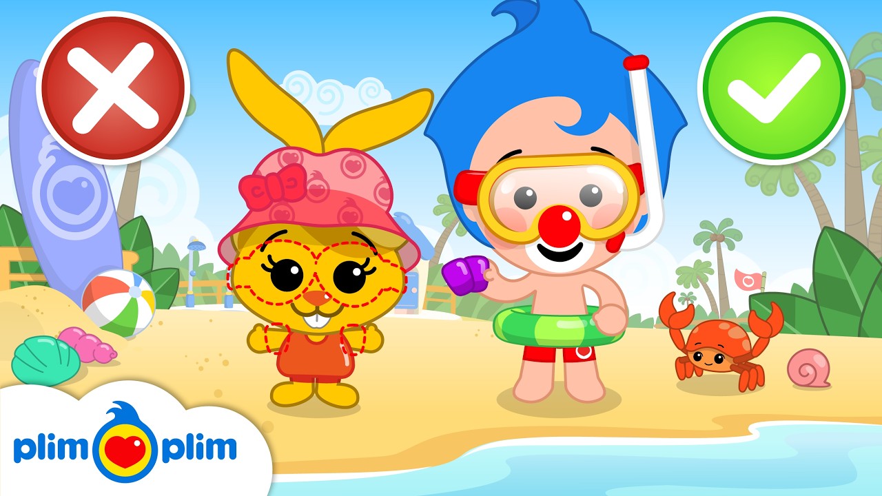 🦀 This is the Way we Play Safe at the Beach 🏖️ Summer Songs for Kids & Nursery Rhymes by Plim Plim