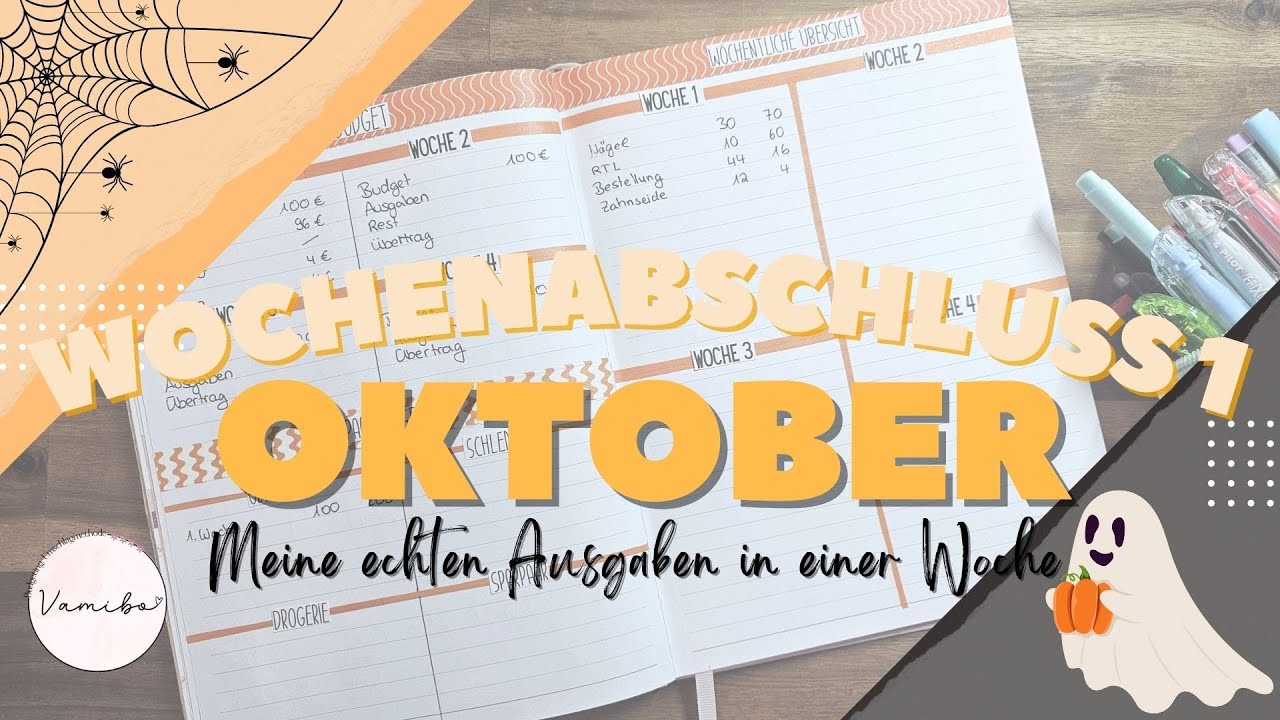 Wochenabschluss 1 Oktober 🎃 Meine echten Ausgaben 🍁 Sparen mit der Umschlagmethode