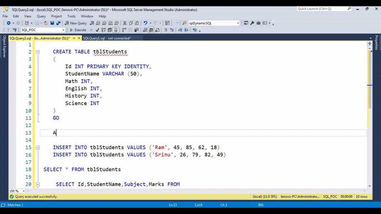 Microsoft SQL Server Development Part 5 : What is UnPivot Operator in SQL Server
