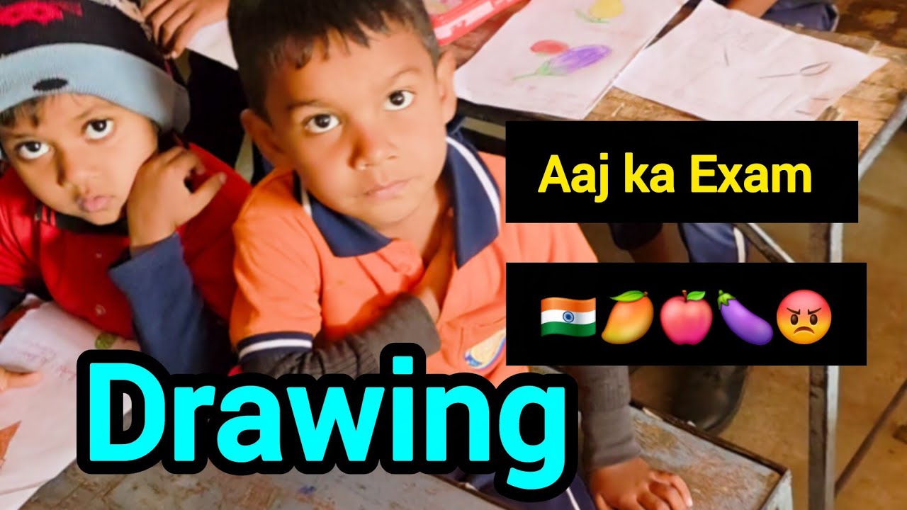 SVN Residential School, Drawing 🥭🍎🇮🇳 paper || Annual Exam 2025-2026 || aaj ka Exam Drawing #Drawing 