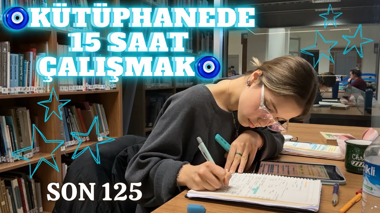 KÜTÜPHANEDE 15 SAAT GEÇİRMEK🦕| YKS ÇALIŞMA GÜNLÜĞÜM - 14 | GECE 3 TE UYANMAK🌠 #yks