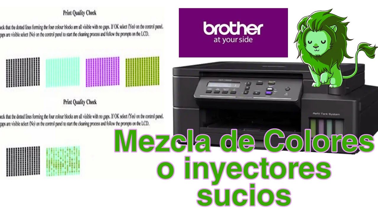 impresora Brother mezcla los colores/ mala calidad de impresión/impresora brother /cabezal brother.