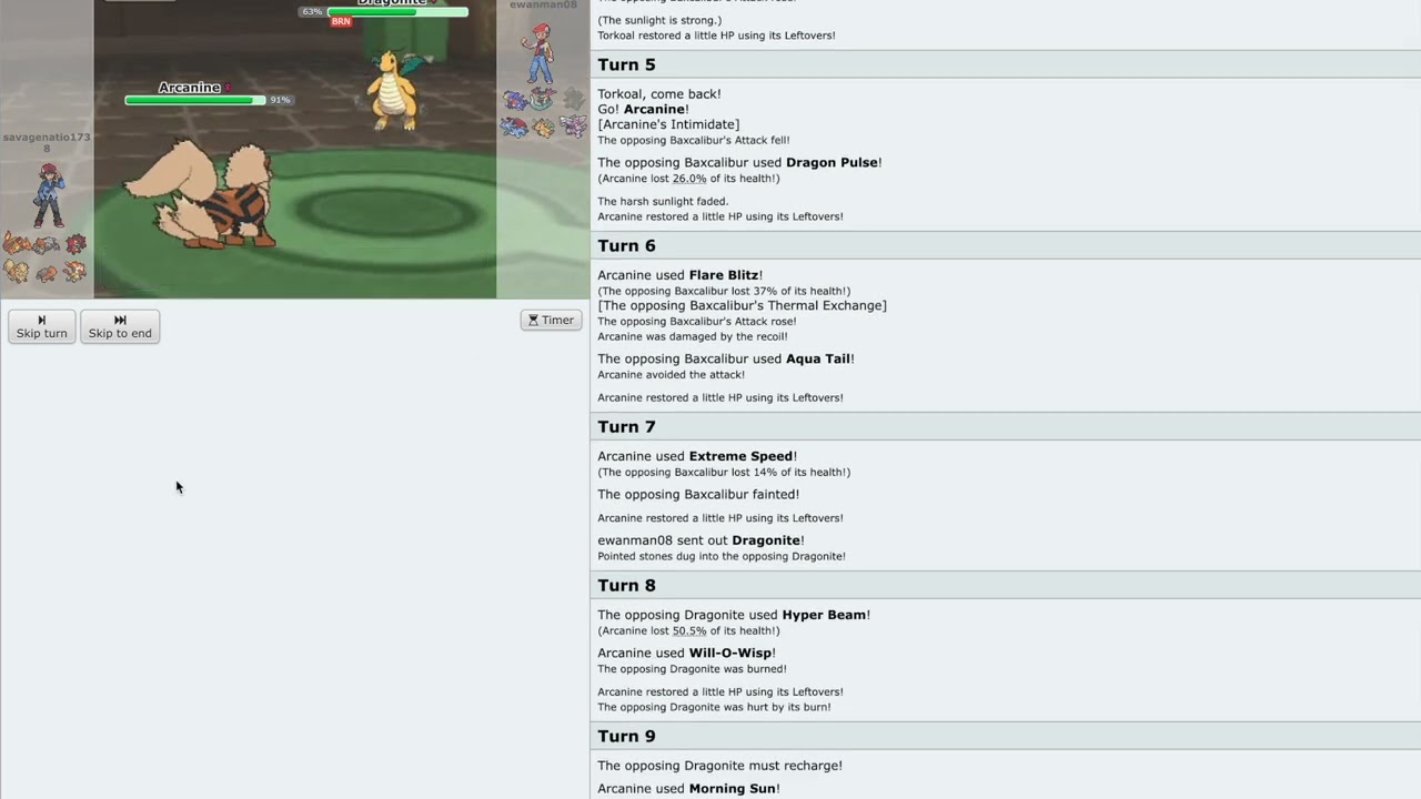 Pokemon Showdown FIRE MONO TEAM