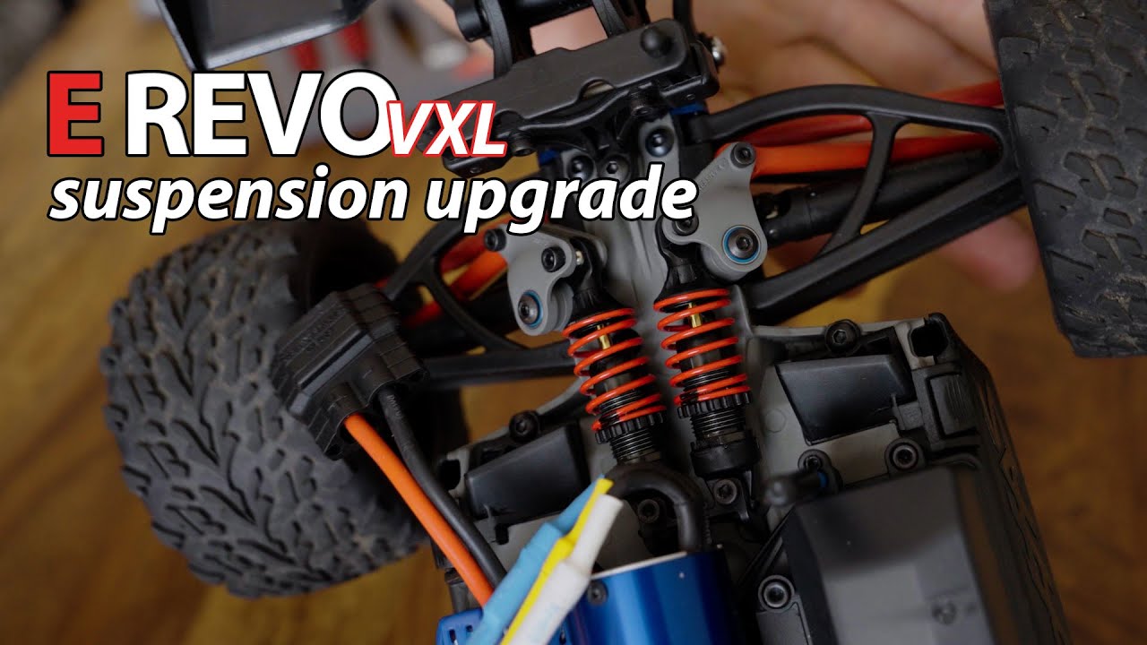 Traxxas E-Revo VXL 1/16 tuning part 1 - GTR shocks suspension upgrade