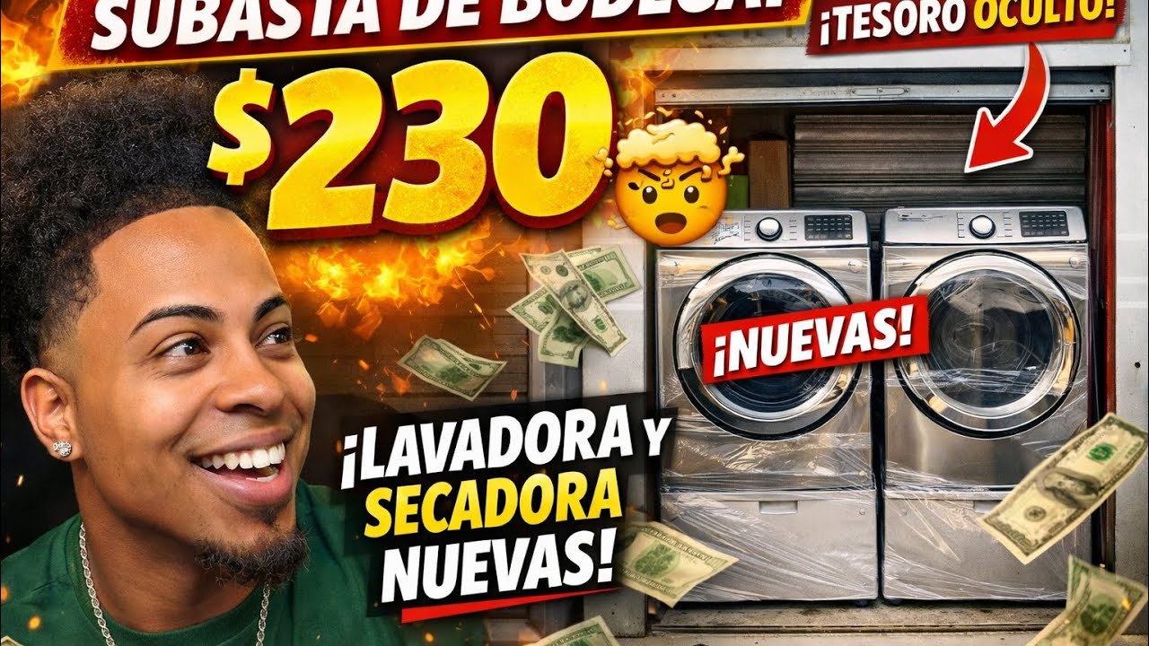 Pagué $230 en una subasta de bodegas… y encontré lavadora y secadora NUEVAS! 🤯