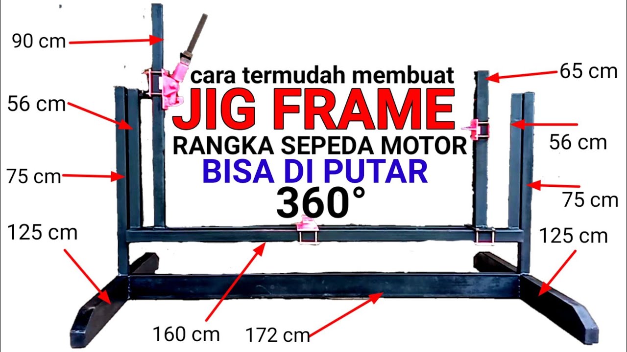Cara mudah membuat JIG FRAME RANGKA sepeda motor
