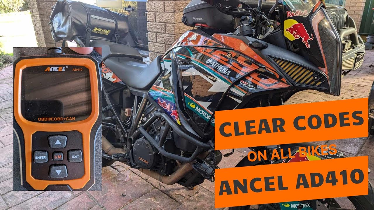 CLEAR KTM AND OTHERS CODES WITH THIS ANCEL AD410 OBD2 CODE READER